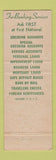 Matchbook Cover - First National Bank Williamsport PA