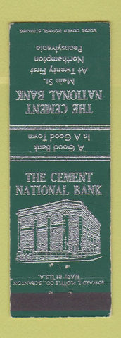Matchbook Cover - Cement National Bank Northampton PA