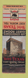 Matchbook Cover - Hotel Texas Fort Worth TX WEAR