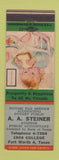 Matchbook Cover - AA Steiner Income Tax Fort Worth TX