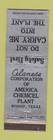 Matchbook Cover - Celanese Corp America Chemcel Bishop TX WORN