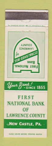 Matchbook Cover - First National Bank New Castle PA
