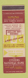 Matchbook Cover - Citizens National Bank New Castle PA
