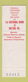 Matchbook Cover - First National Bank Milton PA