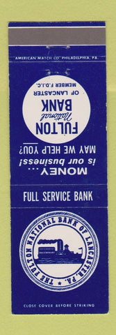 Matchbook Cover - Fulton National Bank Lancaster PA