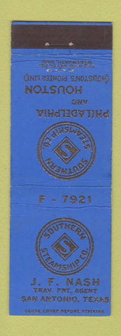 Matchbook Cover - Southern Steamship San Angelo TX