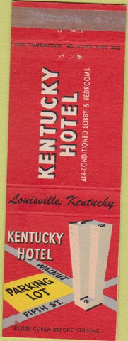 Matchbook Cover - Kentucky Hotel Louisville KY