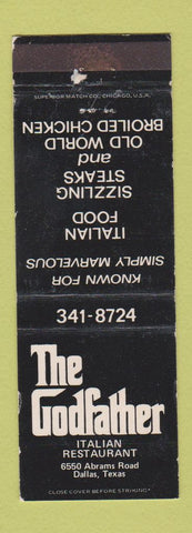 Matchbook Cover - Godfather Italian Restaurant Dallas TX WEAR
