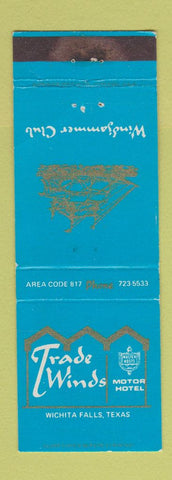 Matchbook Cover - Trade Winds Motor Hotel Wichita Falls TX Windjammer WEAR