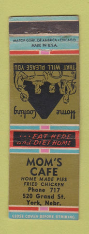 Matchbook Cover - Mom's Cafe York NE WEAR