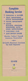 Matchbook Cover - Markle Banking and Trust Hazleton PA
