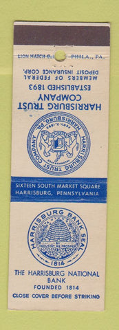 Matchbook Cover - Harrisburg Trust Company PA