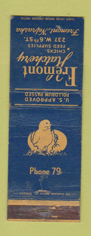 Matchbook Cover - Fremont Hatchery Chicks feed Fremont NE WORN