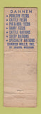 Matchbook Cover - Dannen Feeds Denver Colorado POOR