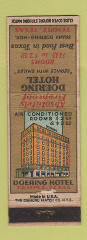 Matchbook Cover - Doering Hotel Temple TX WEAR