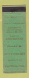 Matchbook Cover - Roy's Wayside Club Fort Worth TX