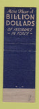 Matchbook Cover - Lincoln National Insurance Laredo TX low phone # WEAR