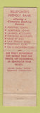 Matchbook Cover - Bellefonte Trust Company PA WEAR