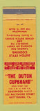 Matchbook Cover - The Dutch Cupboard Gettysburg PA