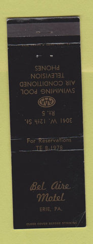 Matchbook Cover - Bel Aire Motel Erie PA WEAR