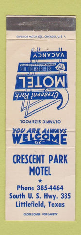 Matchbook Cover - Crescent Park Motel Littlefield PA