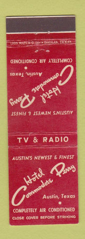 Matchbook Cover - Hotel Commodore Perry Austin TX