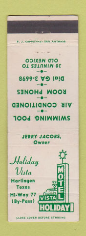 Matchbook Cover - Holiday Vista Motel Harligen TX