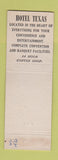 Matchbook Cover - Hotel Texas Fort Worth TX WEAR