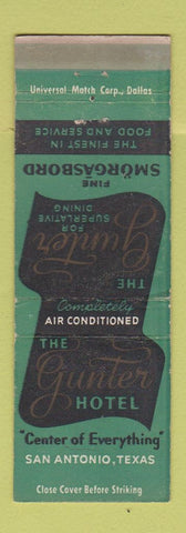 Matchbook Cover - Gunter Hotel San Antonio TX WEAR