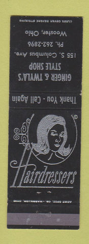 Matchbook Cover - Ginger & Twyla's Hair Salon Wooster OH