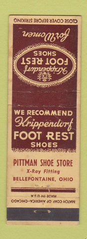 Matchbook Cover - Krippendorf Shoes Women's Bellefontaine OH WEAR