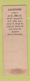 Matchbook Cover - Frecker's Restaurants Columbus OH