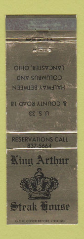 Matchbook Cover - King Arthur Steak House Lancaster OH WEAR