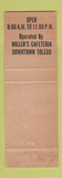 Matchbook Cover - Miller's Turnpike Restaurant Toledo OH WEAR