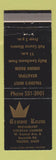 Matchbook Cover - Crown Room Restaurant Toledo OH