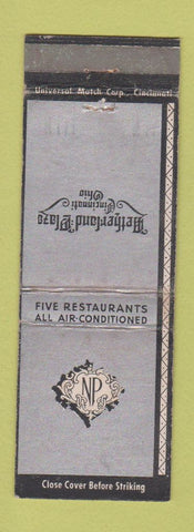 Matchbook Cover - Netherland Plaza Cincinnati OH WEAR