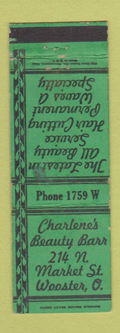 Matchbook Cover - Charlene's Beauty Barr Wooster OH