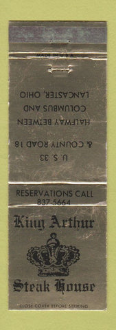 Matchbook Cover - King Arthur Steak House Lancaster OH WEAR