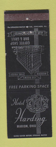 Matchbook Cover - Hotel Harding Marion OH