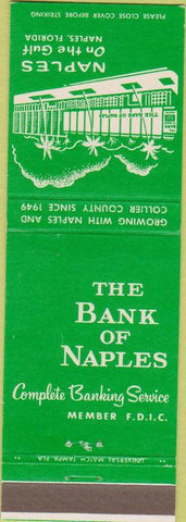 Matchbook Cover - Bank of Naples FL