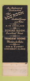 Matchbook Cover - Vernon Manor Hotel Cincinnati OH