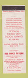 Matchbook Cover - Red Brick Tavern London OH