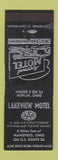 Matchbook Cover - Lakeview Motel Mansfield OH WORN