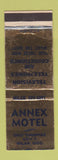 Matchbook Cover - Annex Motel Milan OH