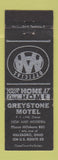 Matchbook Cover - Greystone Motel Hillsboro OH