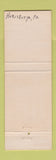 Matchbook Cover - The Red Carpet Restaurant Harrisburg PA