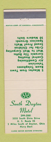 Matchbook Cover - South Dayton Motel Dayton OH
