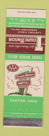 Matchbook Cover - Towne Manor Motel Canton OH