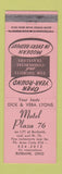 Matchbook Cover - Motel Plaza 76 Burbank CA NEON