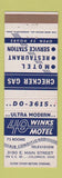 Matchbook Cover - 40 Winks Motel Checker gas Columbus OH
